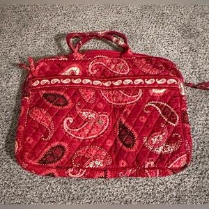 Vera Bradley Computer Laptop Bag Red Bandana Paisley Retired Pattern Vintage
